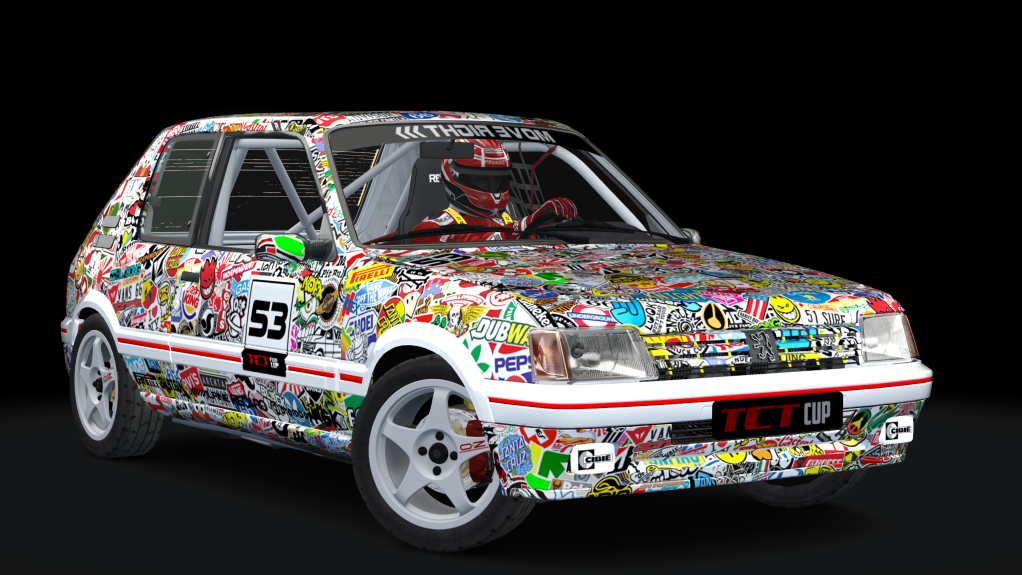 Peugeot 205 TCT Cup, skin bombing