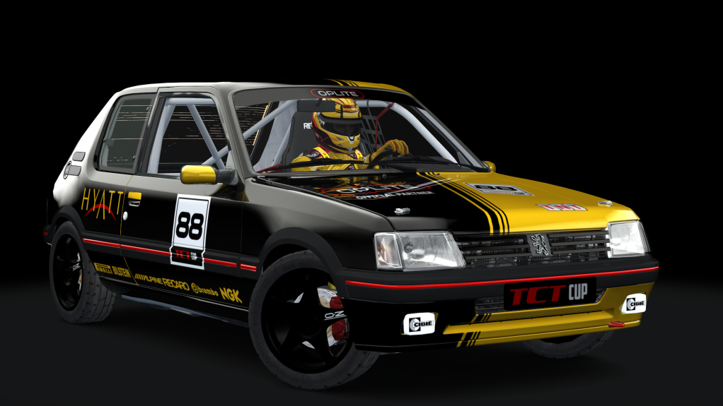 Peugeot 205 TCT Cup, skin oplite