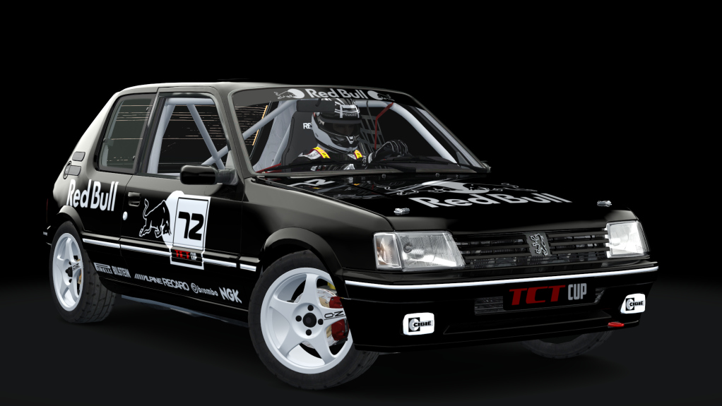 Peugeot 205 TCT Cup, skin redbull_black