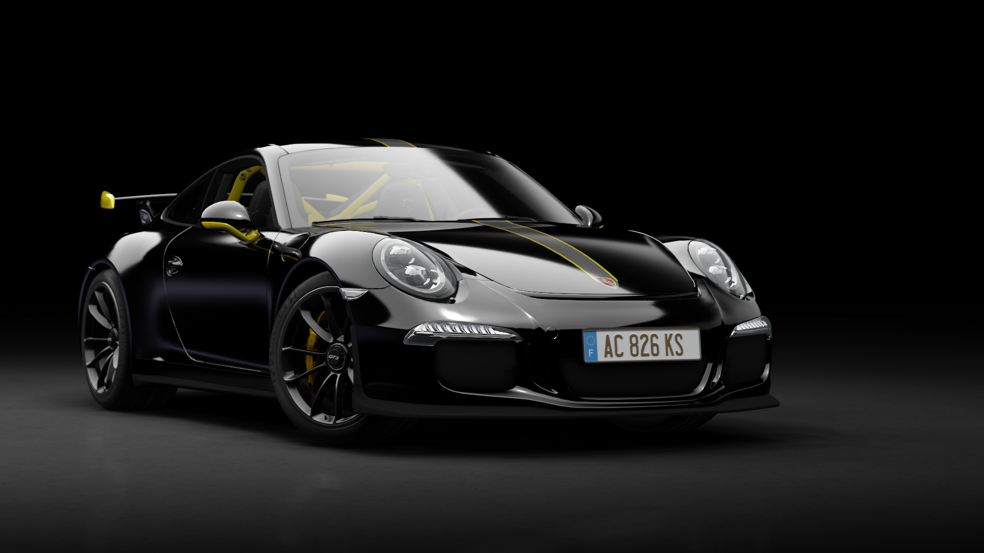 Porsche 911 GT3 (991) 2013, skin GT3_black_yellow