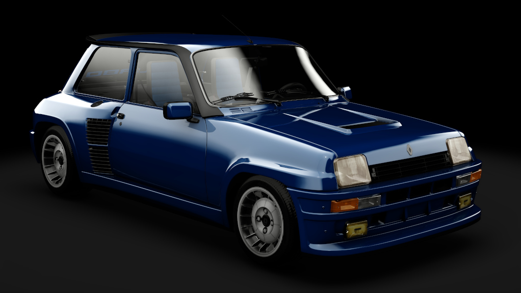 Renault 5 Turbo R, skin bleu_fonce_metallique