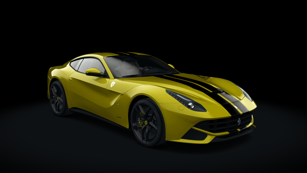 Ferrari F12 Berlinetta, skin 01_giallo_modena - black stripe