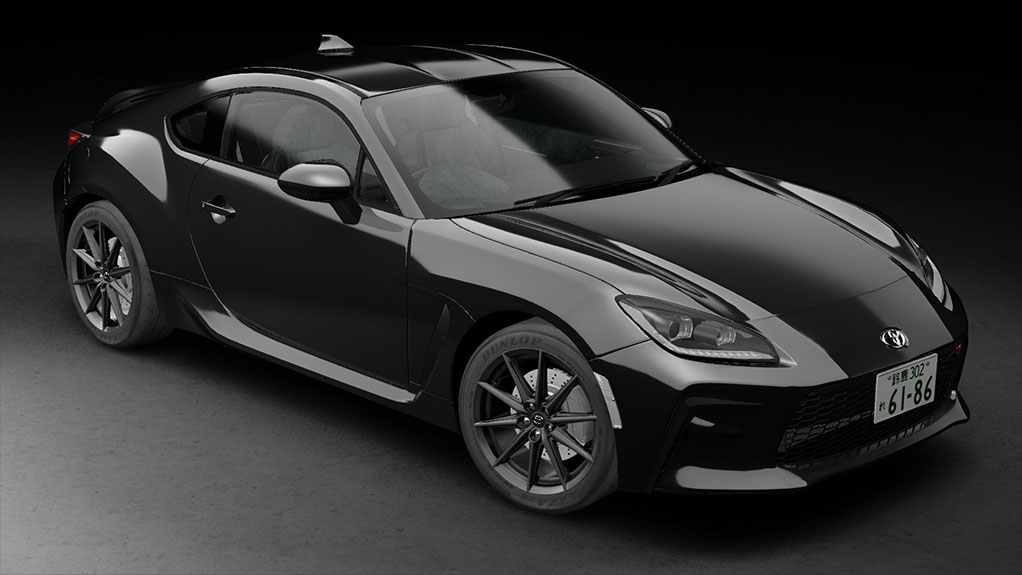 Toyota GR86 2021 RHD, skin Crystal black silica