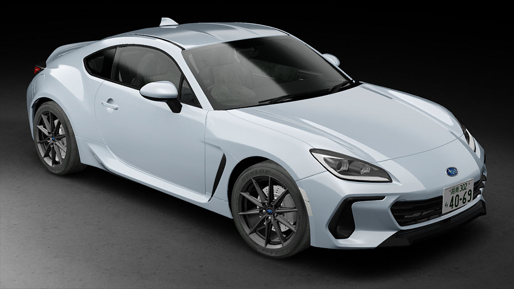Subaru BRZ 2021 RHD, skin Ice silver metallic
