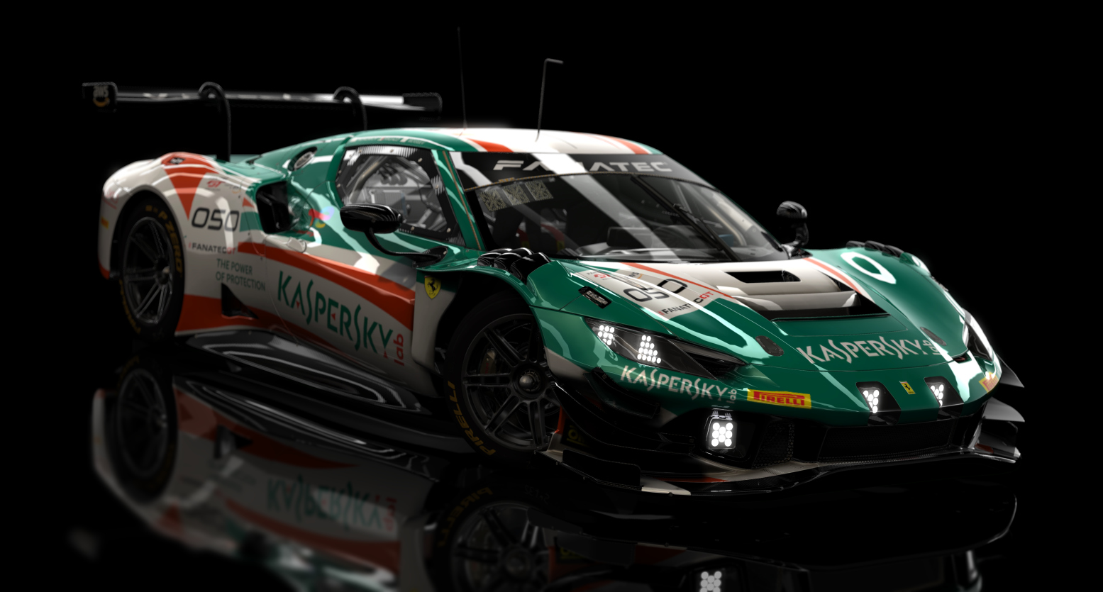 ACF GT3 - Ferrari 296 GT3 2023, skin Custom_050_GTWC_Kaspersky2015