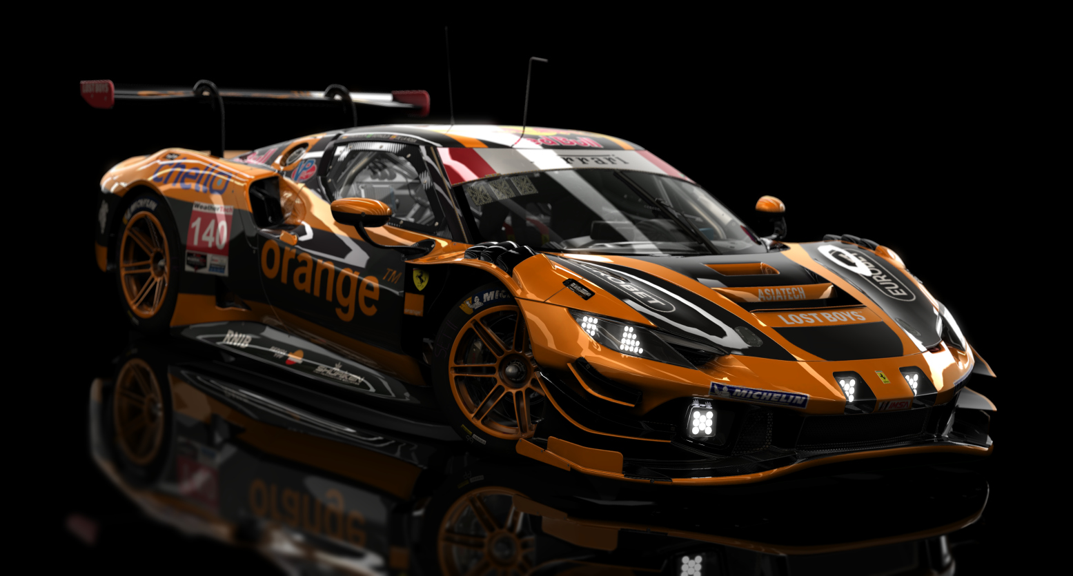 ACF GT3 - Ferrari 296 GT3 2023, skin Custom_140_OrangeArrowsTeam