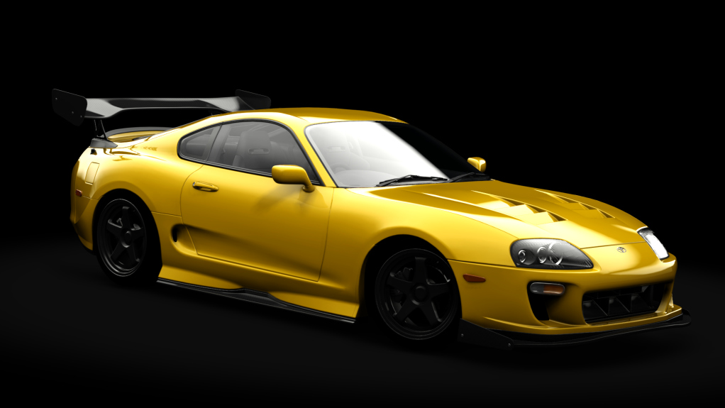 Toyota Supra MKIV Time Attack, skin lightning_yellow_carbon_v2