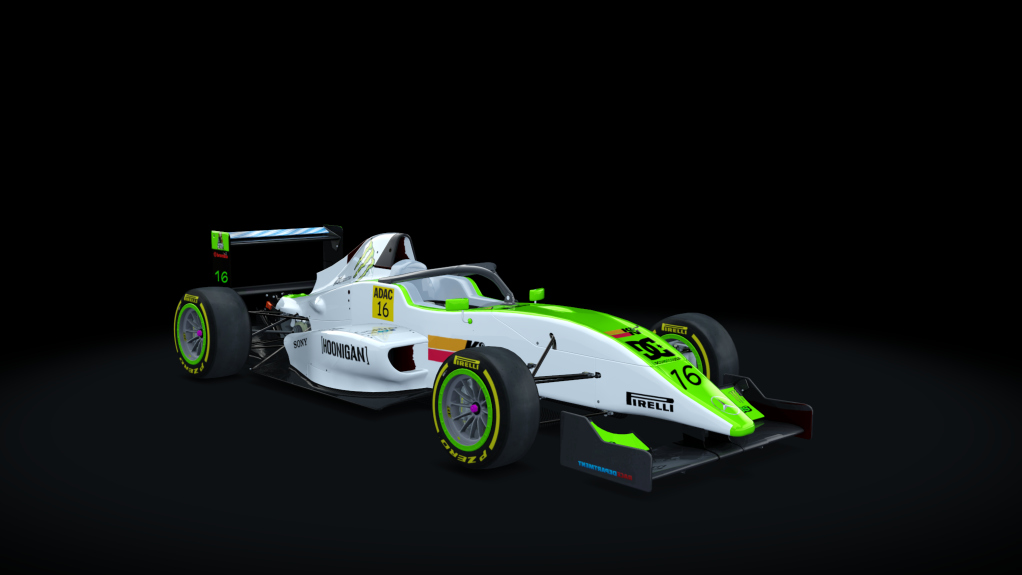Tatuus FA01 halo, skin Monster Energy Racing