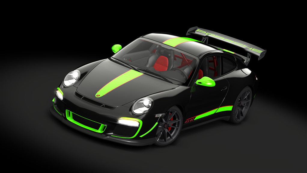 Porsche 911 GT3 RS 4.0, skin 04_black_green_rs