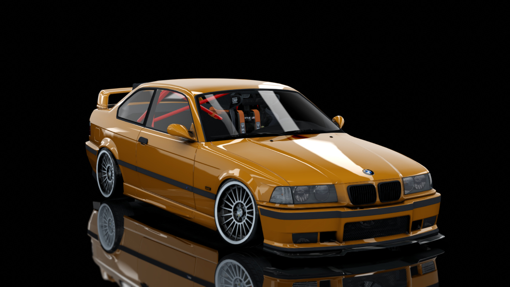2#JDRIFT DRIVER E36 328I STREET Drift 2, skin Fire_Orange