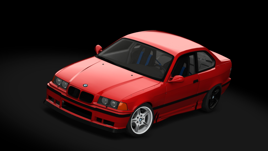 SUPERDRIFT - BMW E36 328i Coupe - LHD low boost, skin Red