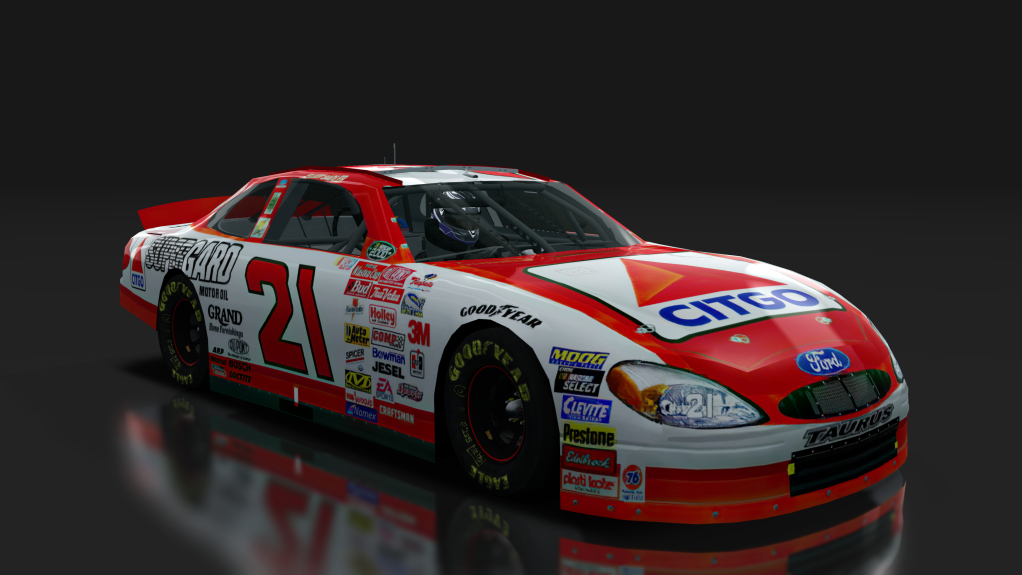 2000 NASCAR Ford Taurus, skin 21_supergard_white