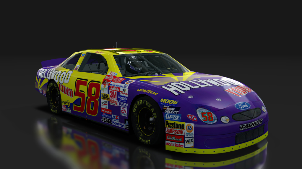 2000 NASCAR Ford Taurus, skin 58_hollywood_video