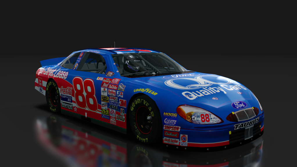 2000 NASCAR Ford Taurus, skin 88_q_care_med_blue