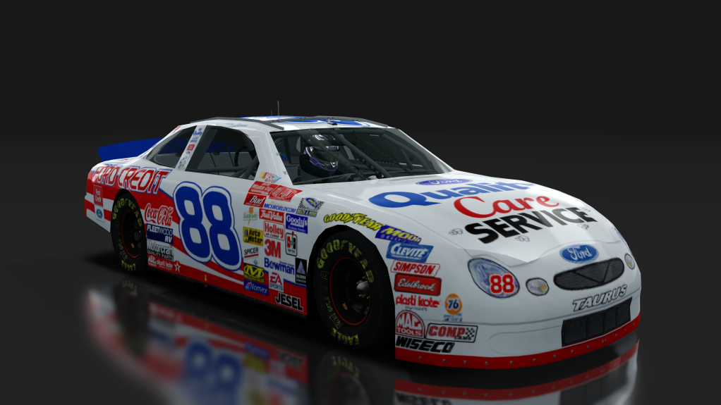 2000 NASCAR Ford Taurus, skin 88_q_care_white