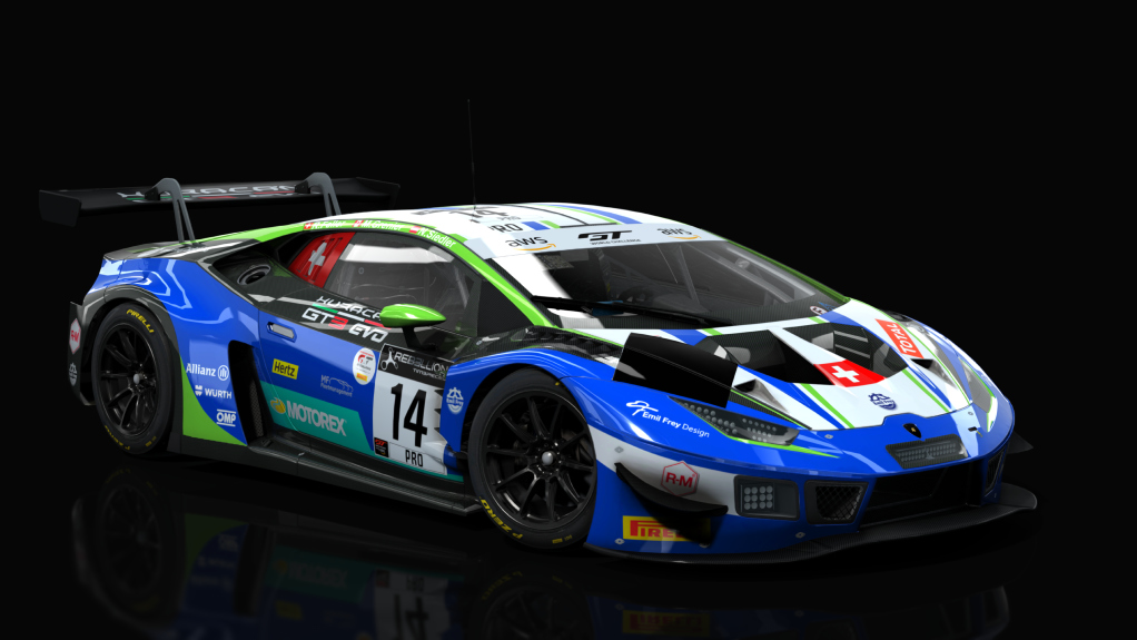 Lamborghini Huracan GT3 EVO, skin Emil Frey 2020 #14 24h SPA