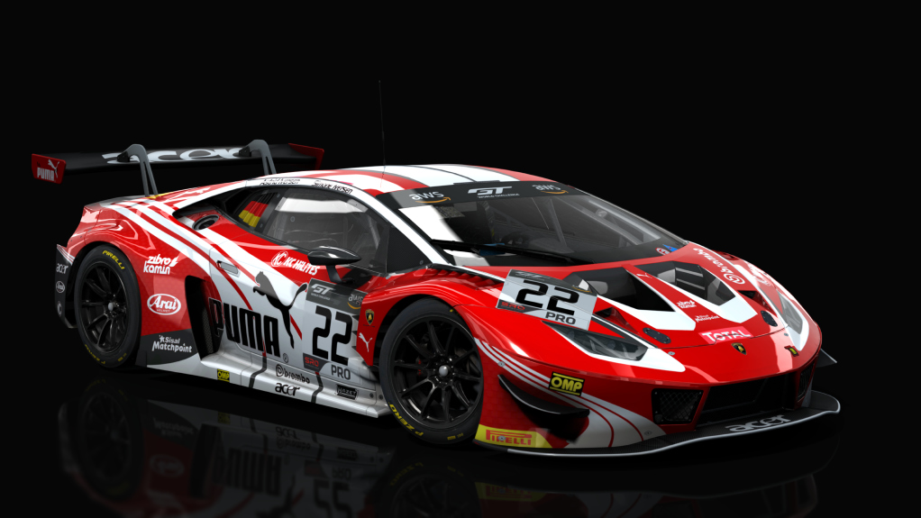 Lamborghini Huracan GT3 EVO Sprint Spec, skin Puma Motorsport GTWC #22 PRO