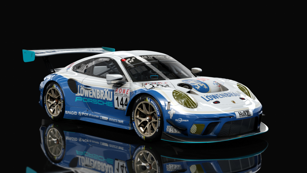 Porsche 911 GT3 R 2019 (991.2) Endurance, skin lowenbrau_144_vln_blw