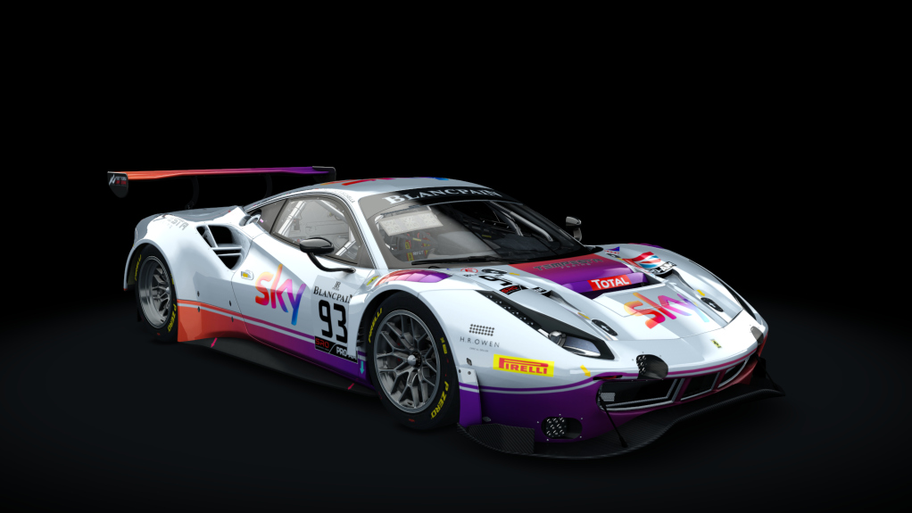 Ferrari 488 GT3 ACC, skin 1_Skysports