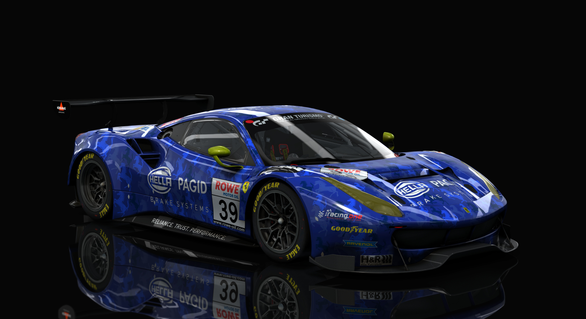 Ferrari 488 GT3 ACC, skin 39_racing_one_NLS_2020