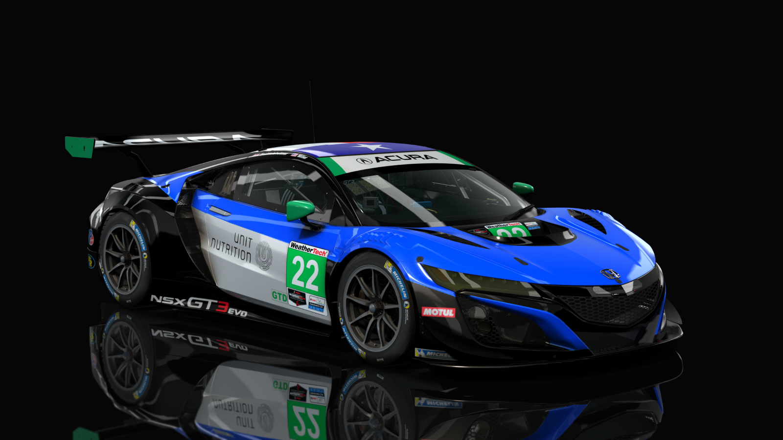 Honda NSX GT3 Evo Endurance ACC, skin gradientracing_imsa