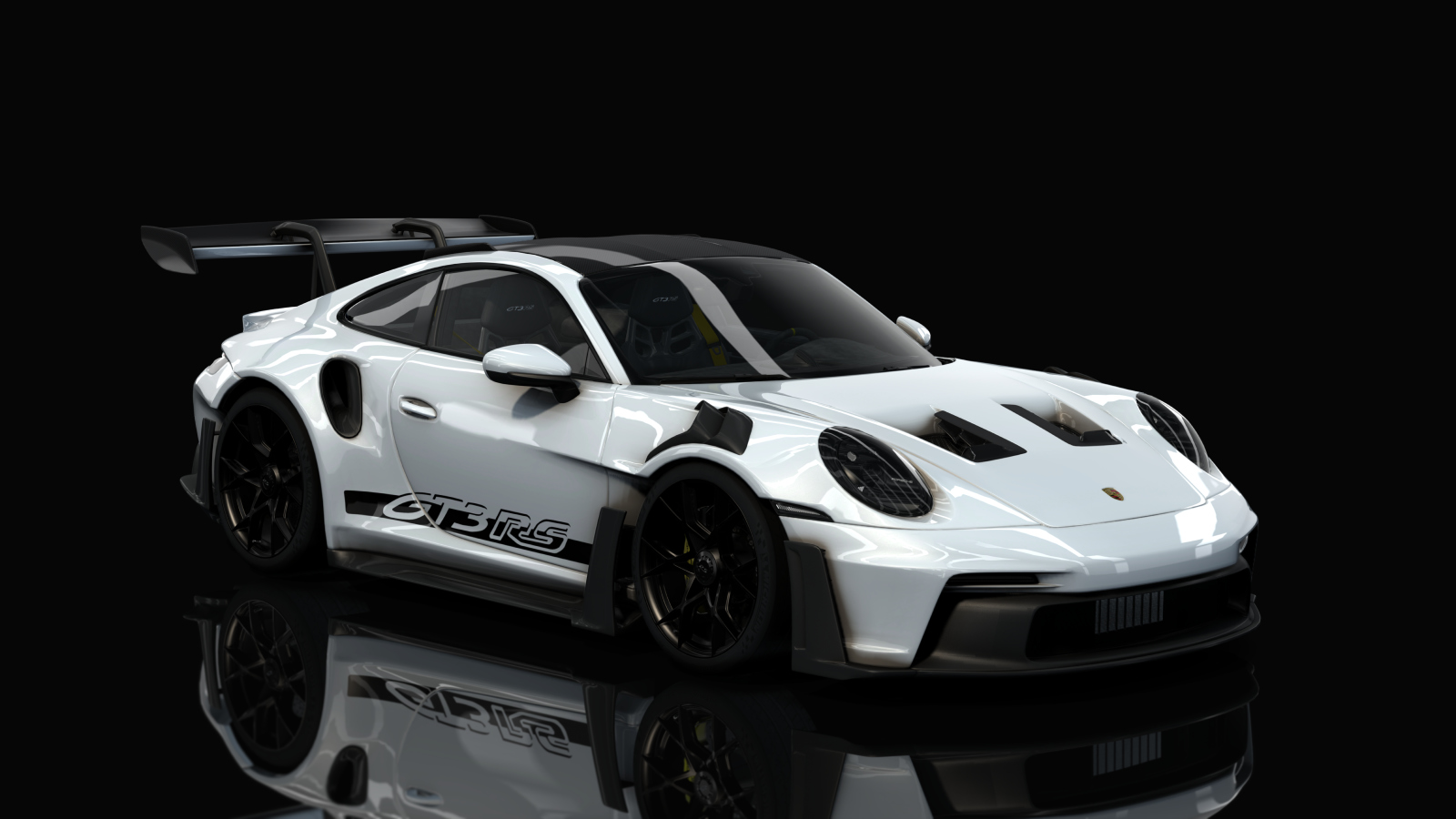 Porsche 911 GT3 RS (992), skin 01_white'n'black