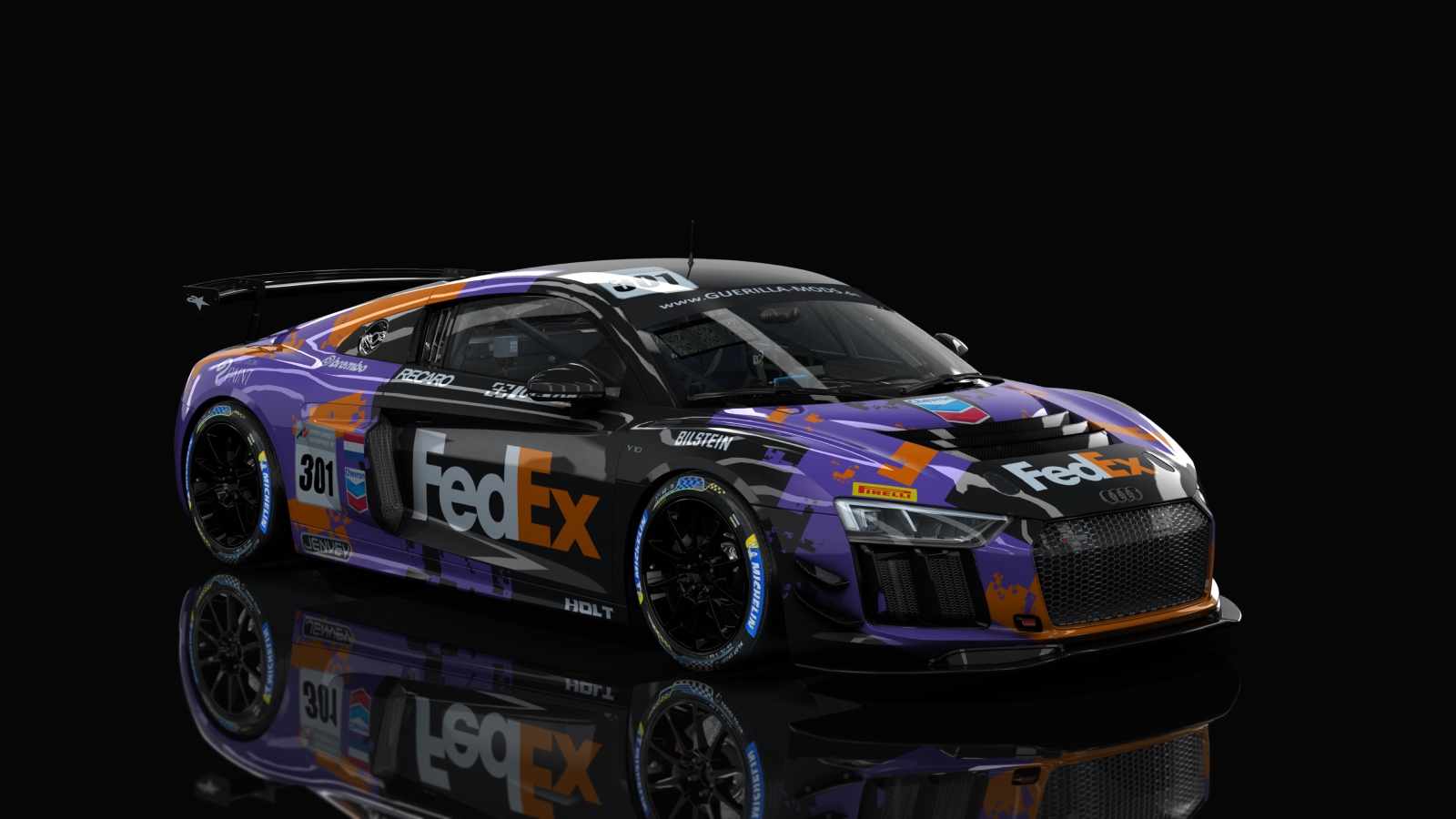 GT4 Audi R8 LMS, skin 301-fedex