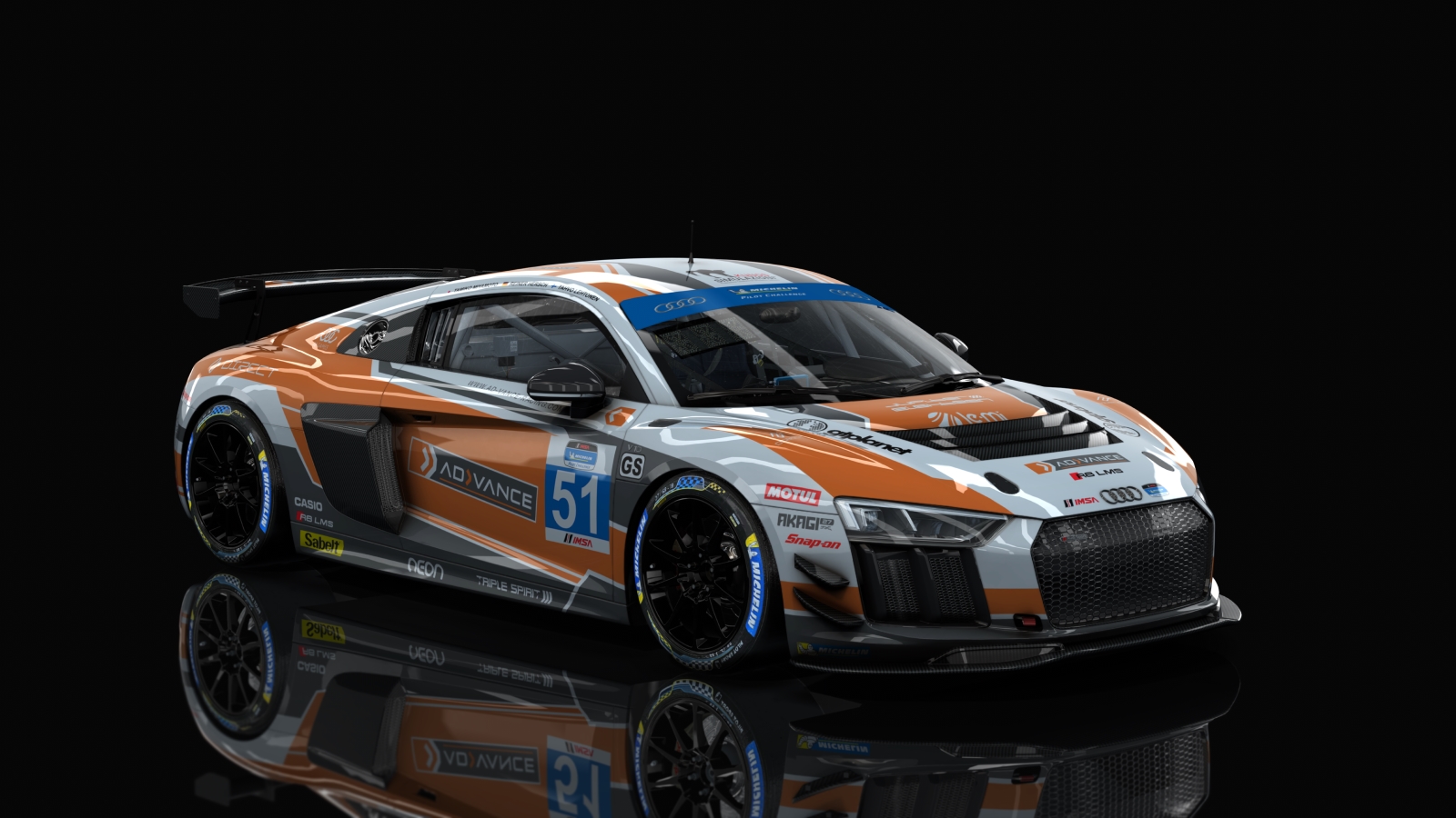 GT4 Audi R8 LMS, skin AD VANCE