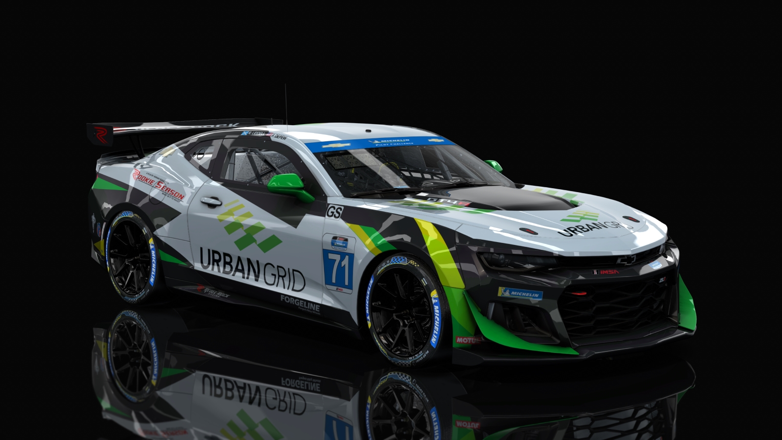 GT4 Chevrolet Camaro R, skin 2022_Rebel_Rock_Racing_71