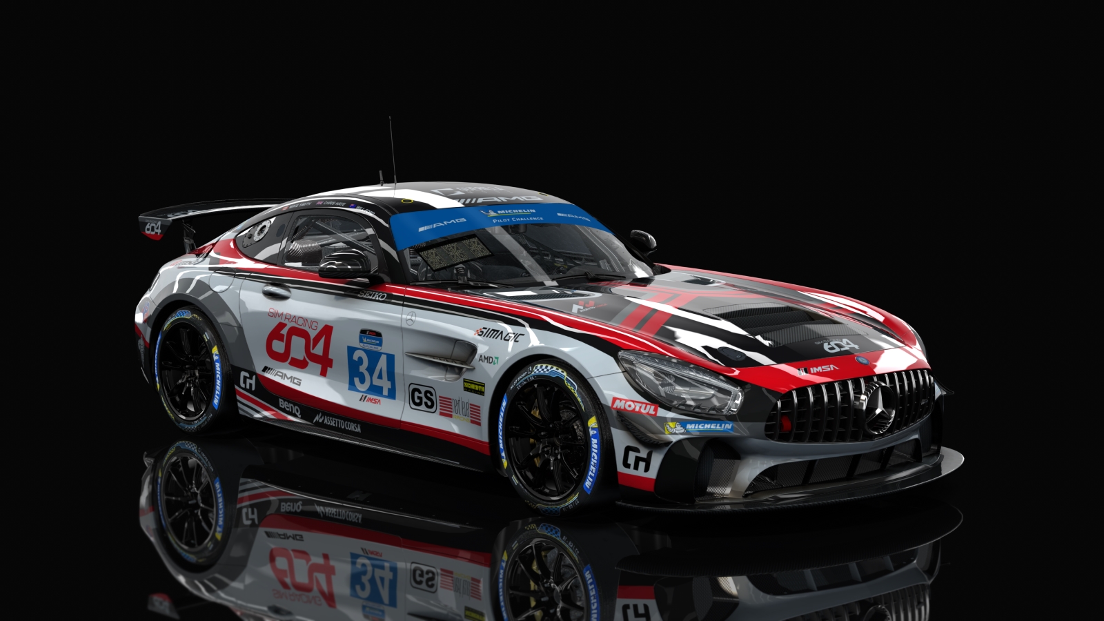 GT4 Mercedes AMG, skin SR604