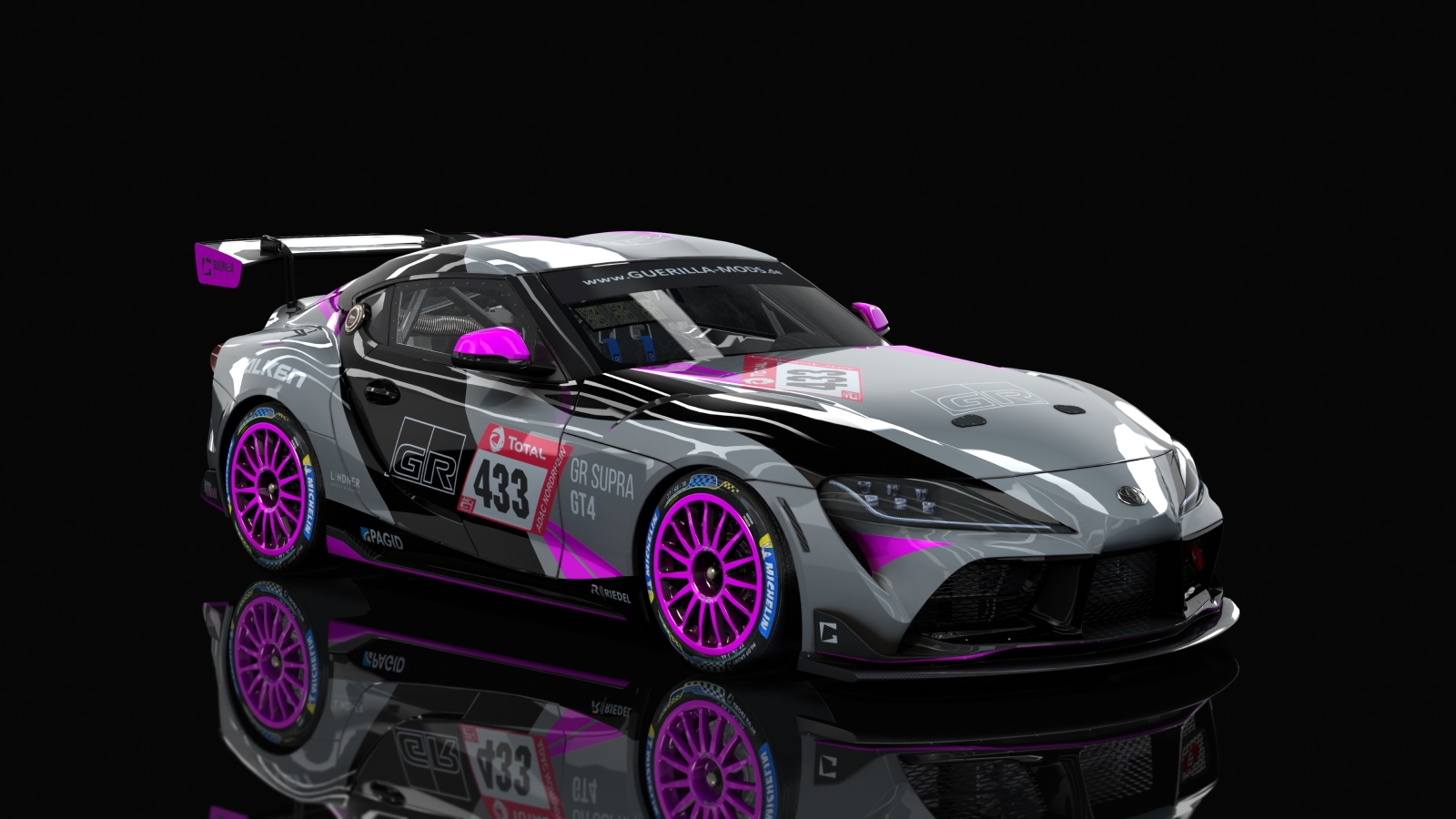 GT4 Toyota Supra, skin GR_Racing_Pink