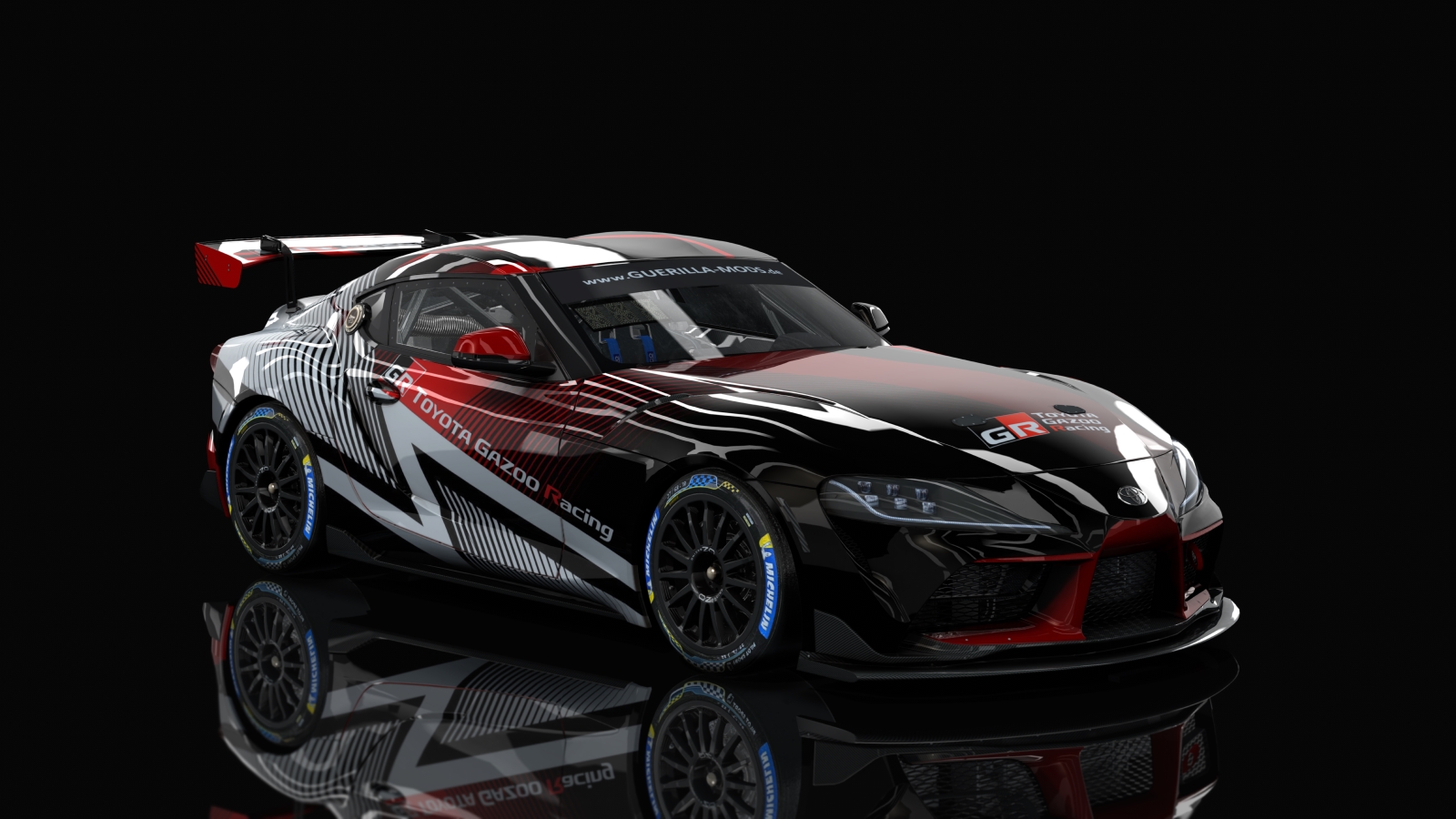 GT4 Toyota Supra, skin GR_Racing_Red_White