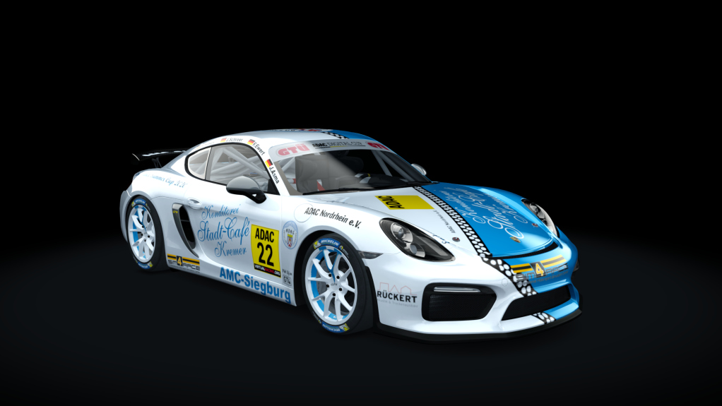 Porsche Cayman GT4 Digital Cup, skin ADAC_22_Siegburg2byStadt-CafeKremer