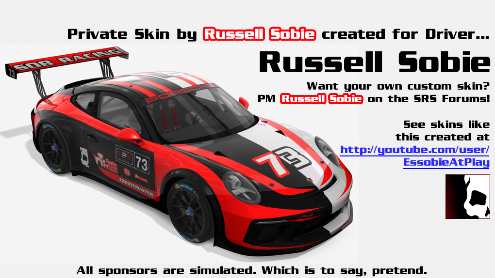 Porsche 911 GT3 Cup 2017, skin russell_sobie