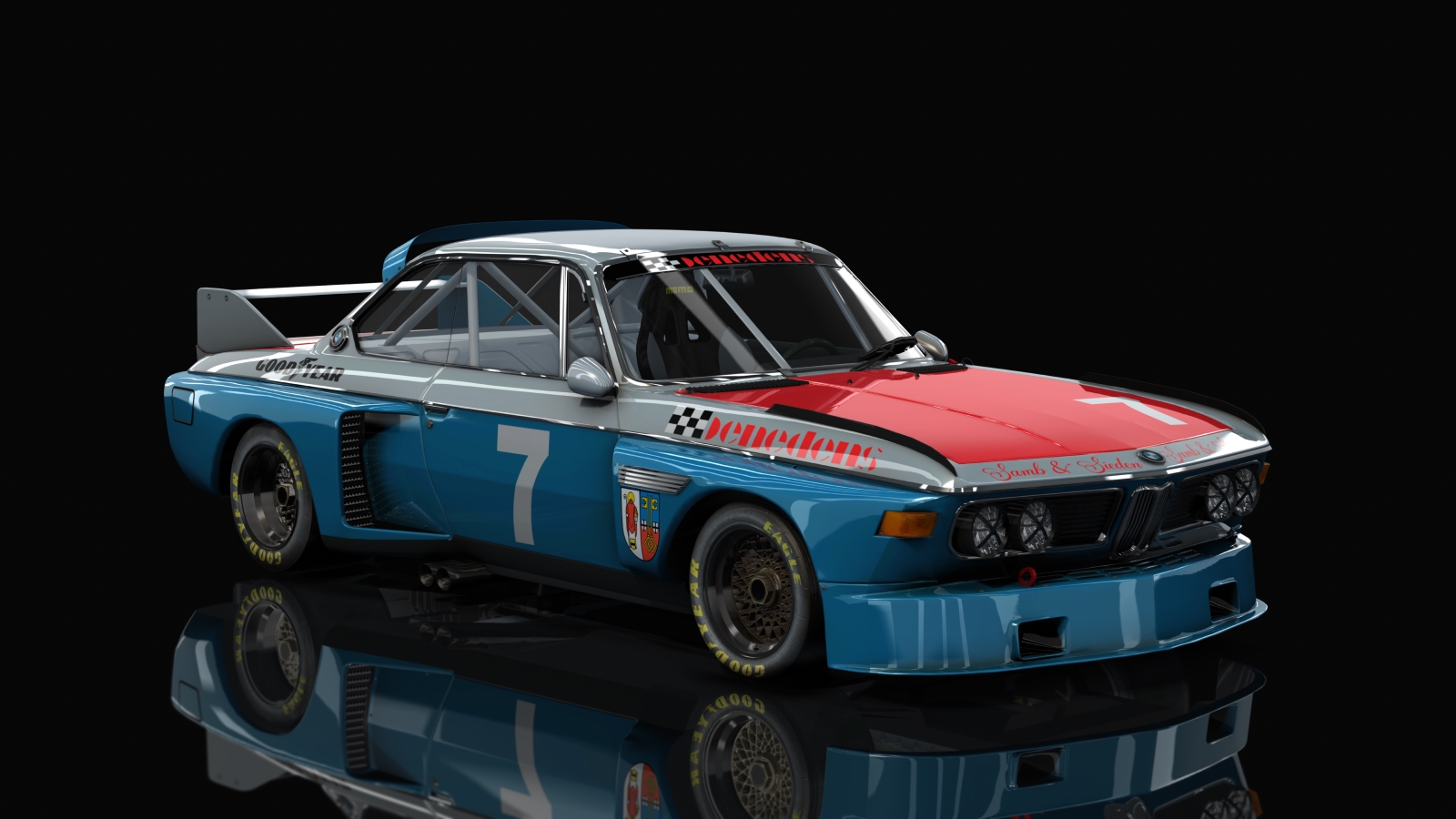 ACL GTR BMW CSL 3.0, skin benedens