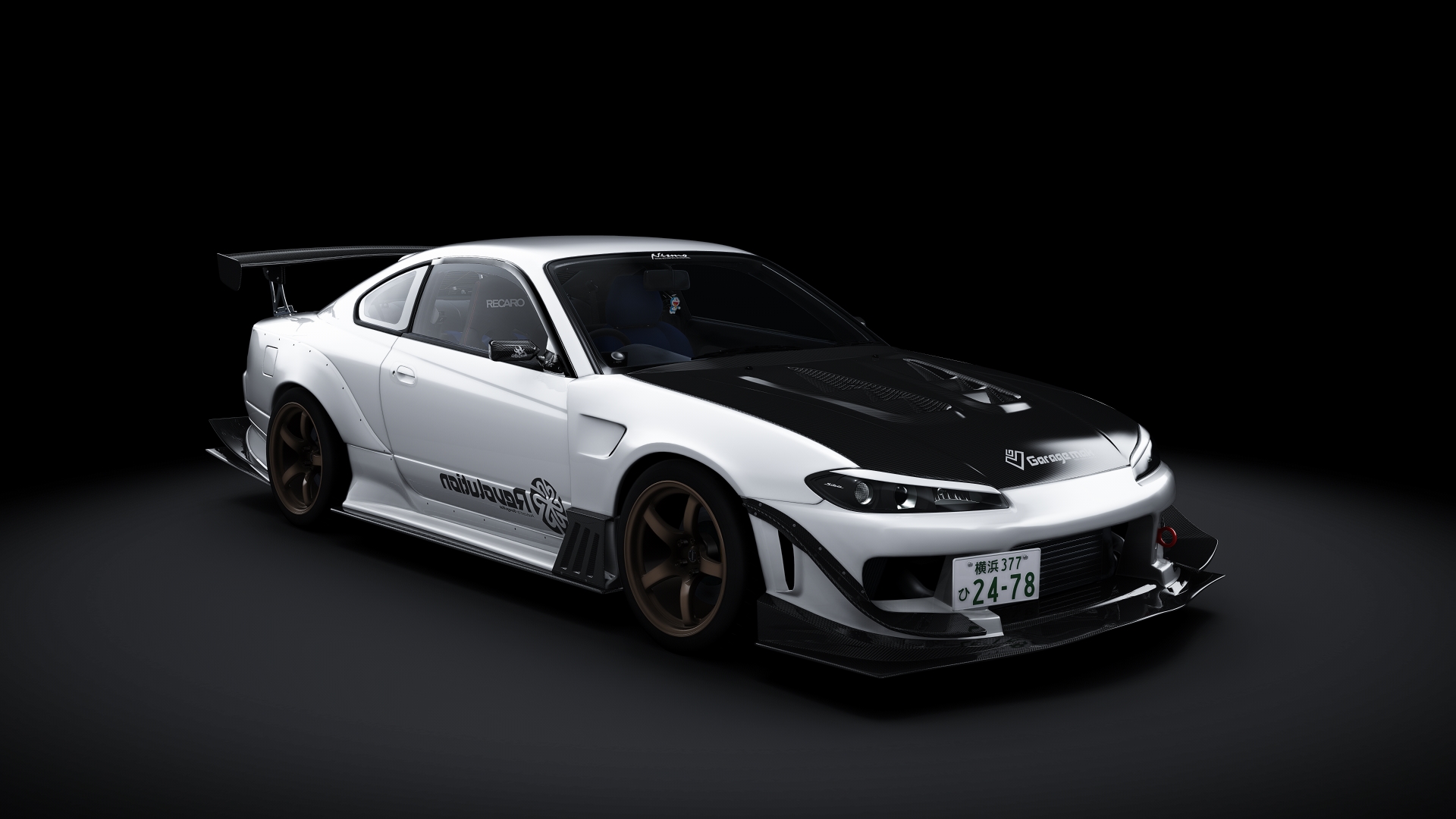 Nissan Silvia S15 Garage Mak, skin qab_pearl_white