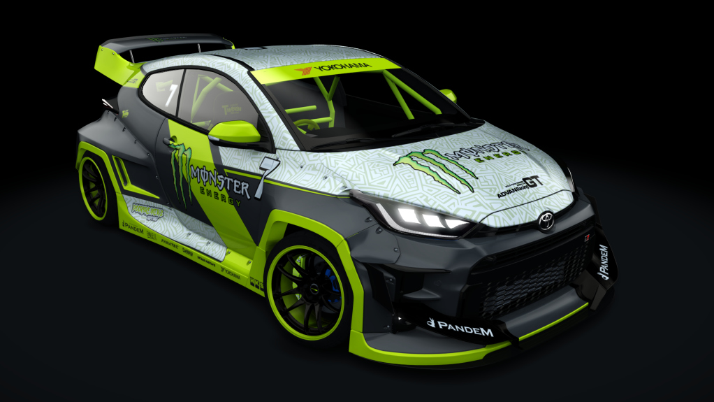 DOORBREAKER'z EVO 3 - TOYOTA YARIS GR, skin Green Fluo