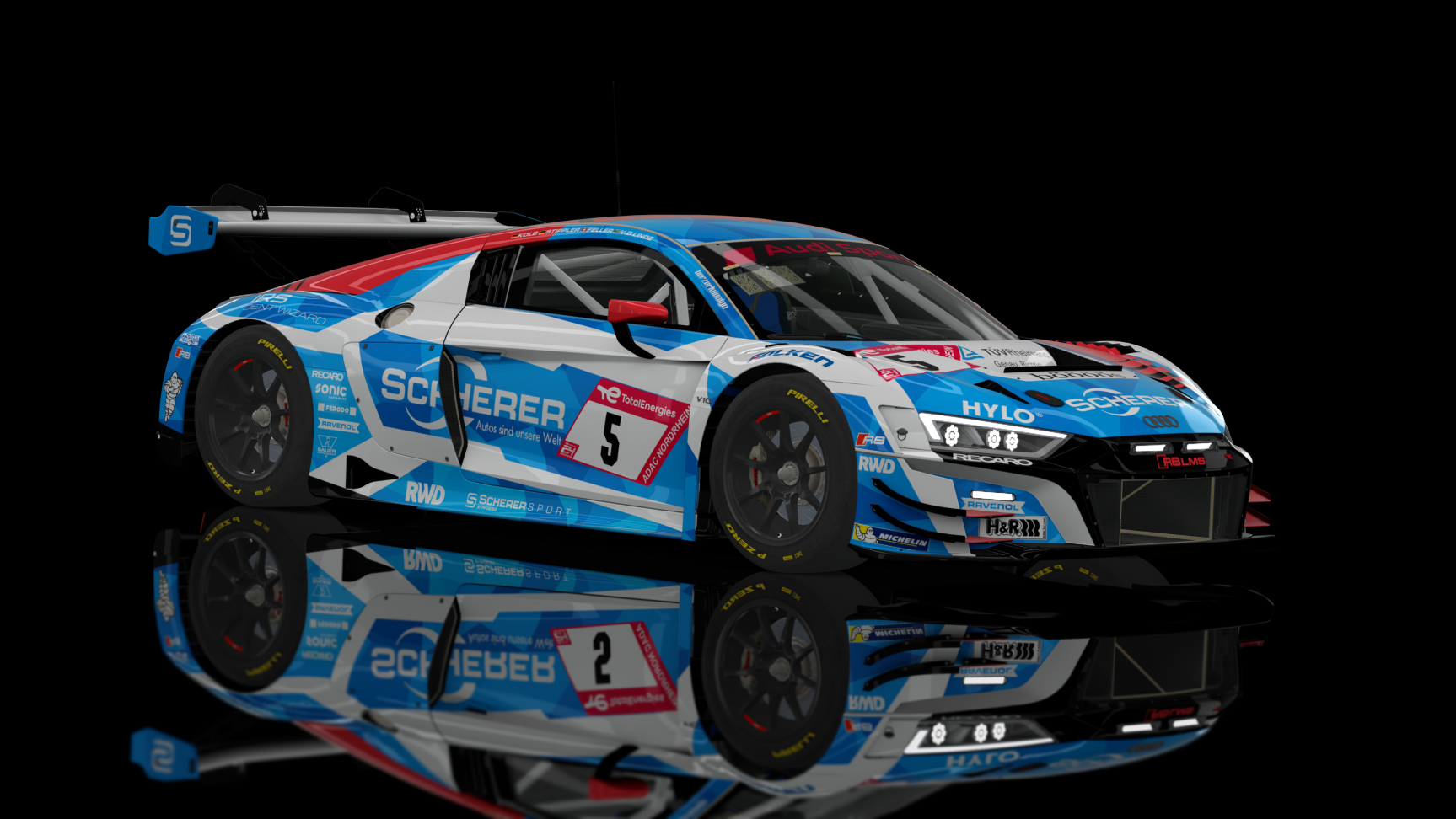 GT3 EVO - Audi R8 LMS EVO II 2021 FSR, skin Scherer_Spot_#5_2022