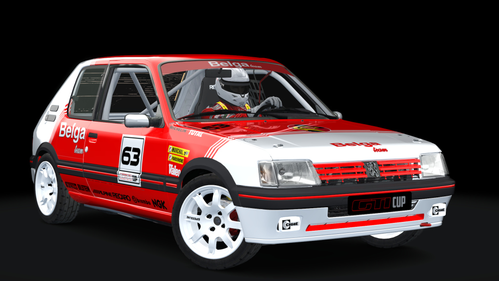 Peugeot 205 GTI Cup, skin belga