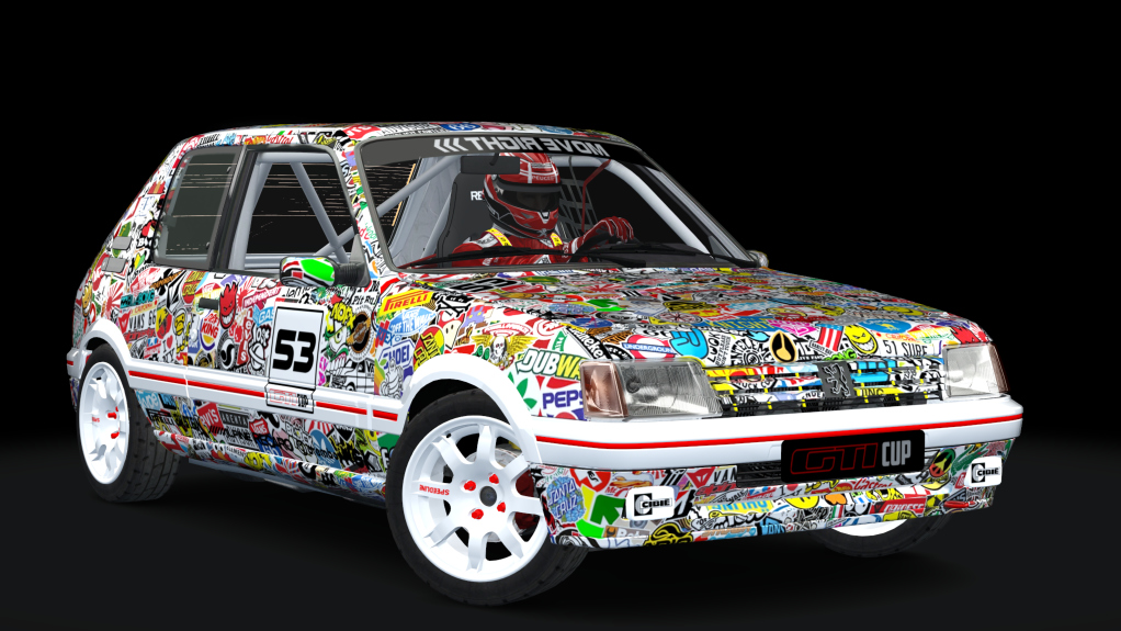 Peugeot 205 GTI Cup, skin bombing