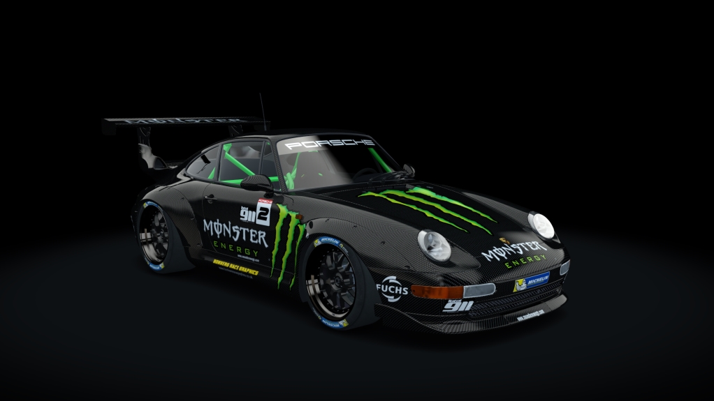 Porsche 911 (993) GT2, skin Monster_Energy_2