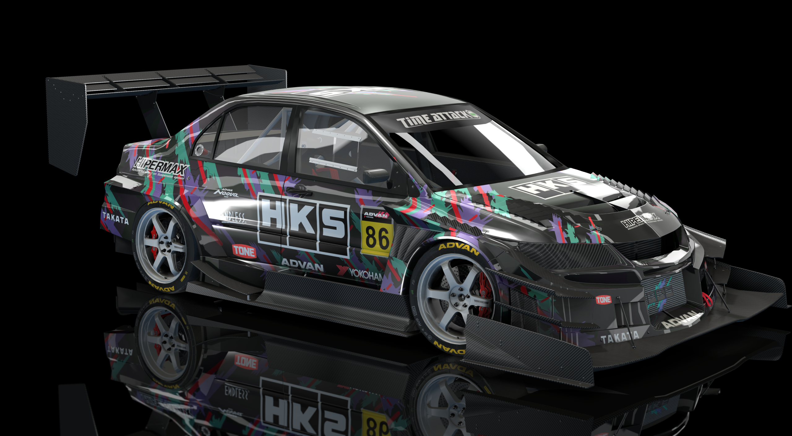 Mitsubishi Lancer EVO IX Time Attack, skin HKS