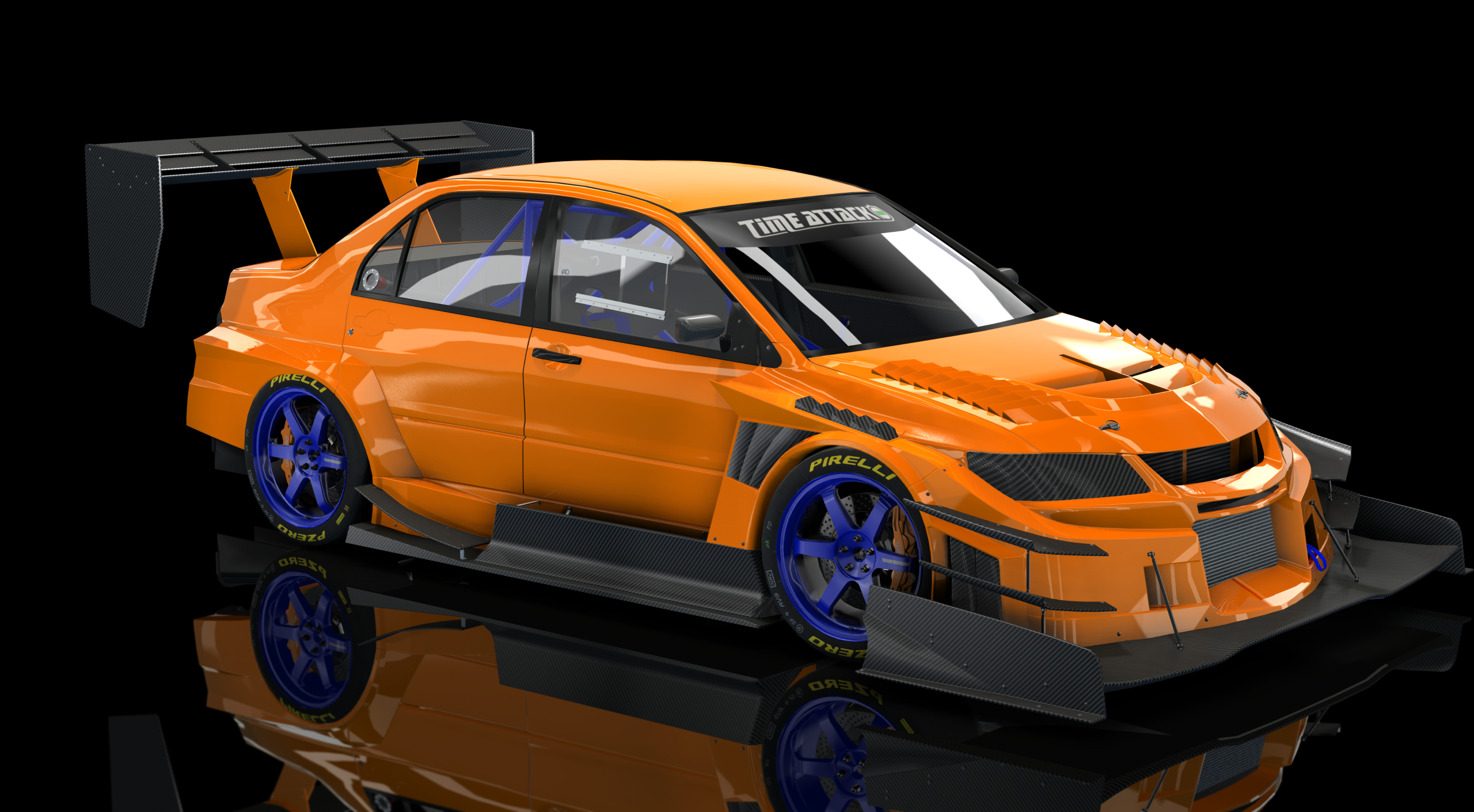 Mitsubishi Lancer EVO IX Time Attack, skin Skg Spicy Orange