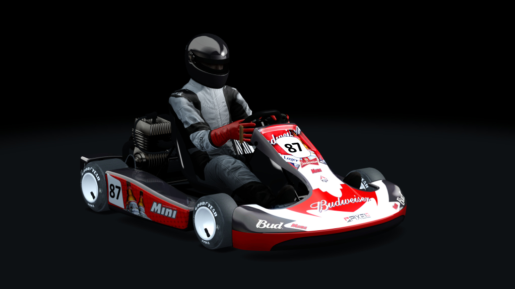 Shifter Kart 125, skin BUDWEISER